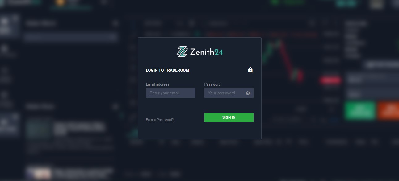 ZenithX24 Registration Page